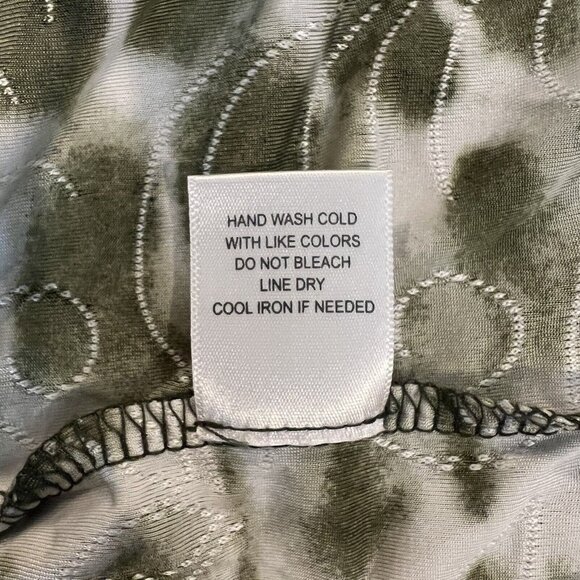 Sami & Jo Olive Green Tie Dye 3/4 Sleeve Knit Tunic Top Casual Comfy‎ - Picture 8 of 9